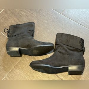 Black Short Suede Boots